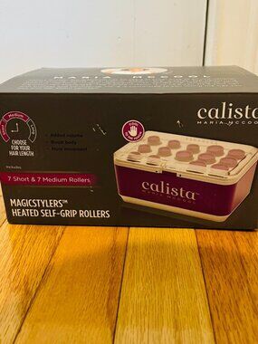 Maria Calista McCool Magic Stylers Heated Self Grip Rollers 7 Medium 7 Short NEW